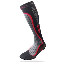 VeloChampion Compression Sports Socks – Black – For Running, Cycling, Triathlon (Black, Large (US 10.5-12))