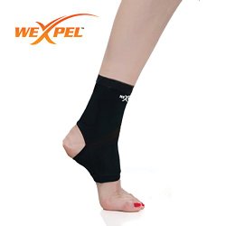 Wexpel (TM) Copper Infused Ankle Compression Sleeve – Relieve and Heal Stiff, Strained, Sore and Aching Joints in Your Foot – Small