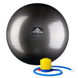 Black Mountain Products Professional Grade Stability Ball, Black, 85cm