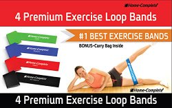 Exercise Resistance Loop Bands-Set of 4 Strength Performance Bands-Great for Physical Therapy-Fitness Theraband Stretch-Elastic Power Weight Band
