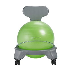 Gaiam Kids Balance Ball Chair, Green