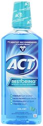 ACT Restoring Mouthwash, Cool Splash Mint, 18-Ounce Bottle (Pack of 4)