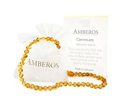 Amber Teething Necklace for Babies (Unisex) – Anti Flammatory, Drooling & Teething Pain Reduce Properties