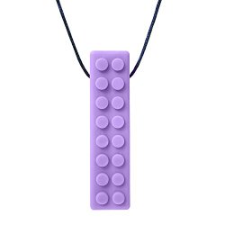 ARK’s Brick Stick XXT Textured Chew Necklace Made in the USA Chewelry (Lavender, Extra Extra Tough)