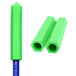 ARK’s Krypto-Bite – Made in the USA Chewable Pencil Topper Tubes XT (Green, 3 Pack of Xtra Tough for moderate chewing)