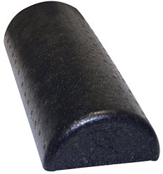 CanDo High Density Half Roller, Black, 6 x 12 Inch