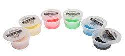 CanDo Theraputty Exercise Material – 2 Ounce – 6-Piece Set (Tan, Yellow, Red, Green, Blue, Black)