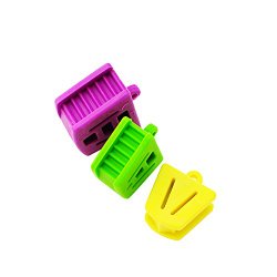 Carejoy® Orthodontic Accessories 3PCS Silicone Latex Mouth Prop Bite Blocks Purple Green Yellow