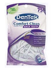 Comfort Clean® Back Teeth Floss Picks 75-Count (Pack of 6)