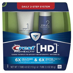 Crest Pro-Health HD Daily Two-Step Toothpaste System 4.0oz and 2.3oz Tubes