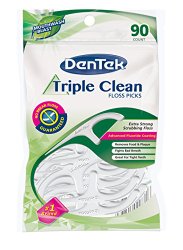 DenTek Triple Clean Floss Picks 90-count,   (Pack of 6)