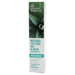 Desert Essence Natural Tea Tree Oil and Neem Toothpaste Wintergreen – 6.25 oz Pack of – 3