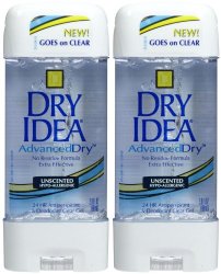Dry Idea Clear Gel Antiperspirant/Deodorant, Unscented – 3 oz – 2 pk