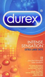 Durex Intense Sensation Dotted Lubricated Condoms, 12 Count
