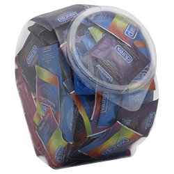 Durex Variety Fish Bowl, Assorted Premium Lubricated Condoms, 144 Count