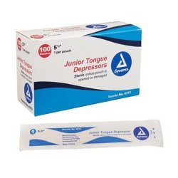 Dynarex 4313 Tongue Depressor Sterile Junior 5 1/2 Inches – 100 Ea
