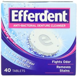Efferdent Anti-Bacterial Denture Cleanser Tablets, 40 Count