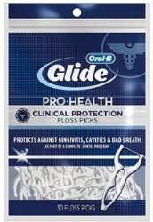 Glide Pro-Health Clinical Protection Floss Picks – 30 Count, 6 Pack