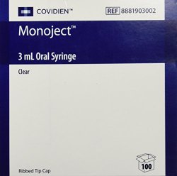 Monoject Oral Syringe 3ml Clear – Box of 100