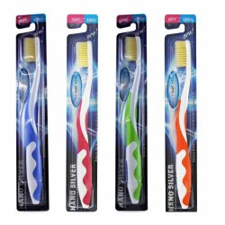 Mouth Watchers Antimicrobial Silver Toothbrush 4-pack