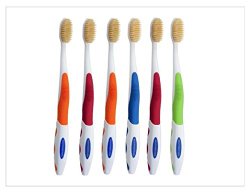 Mouth Watchers Antimicrobial Silver Toothbrush 6-pack