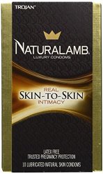 Naturalamb Natural Skin Condoms, Lubricated, 10 condoms (Pack of 2)