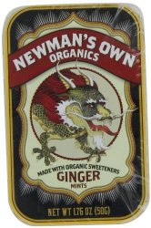 Newman’s Own Organics Mints, Ginger, 1.76-Ounce Packages (Pack of 6)