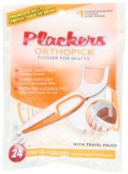 Plackers Ortho Pick Flosser, 24 Count