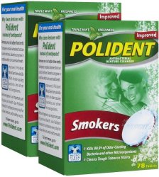 Polident Antibacterial Denture Cleanser for Smokers – 84 ct – 2 pk