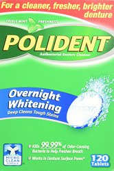 Polident Overnight Whitening Denture Cleanser 120 Tablets