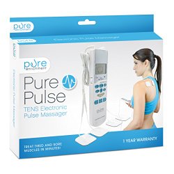PurePulse Electronic Pulse Massager – Portable, Handheld TENS Unit Muscle Stimulator for Pain Management