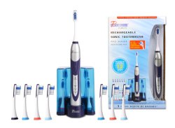 Pursonic High Power Rechargeable Sonic Toothbrush , Bonus 12 Toothbrush Heads Included