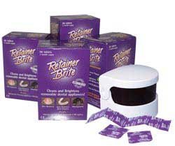Retainer Brite Cleaning Tablets 1 year Supply + Sonic Cleaner