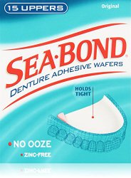 Sea Bond Denture Adhesive, Original Uppers, 15 Count