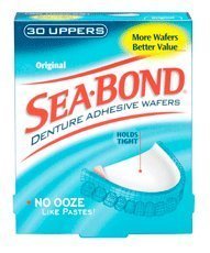 Sea-Bond Original Denture Adhesive Wafers Uppers, 30 count (Pack of 3)