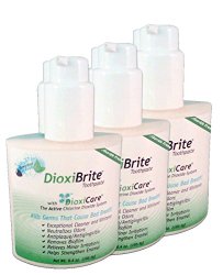 Sensitive Dental Care – DioxiBrite Fluoride Free 2-Component Antimicrobial Toothpaste Tripack Deep Teeth Cleaner