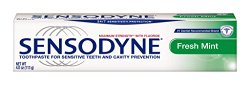 Sensodyne Toothpaste for Sensitive Teeth and Cavity Prevention, Maximum Strength, Fresh Mint, 4-Ounce Tubes (Pack of 4)