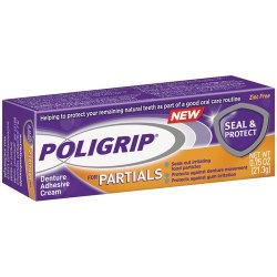 Super PoliGrip Seal and Protect for Partials Denture Cream – 0.75 oz, 2 Pack