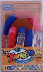 Tangle Jr Textured Sensory Fidget Toy – Pink Blue Red Clear