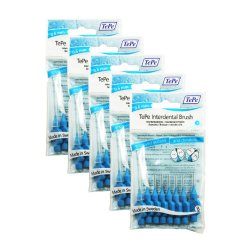 Tepe Interdental Brushes 0.6mm Blue – 5 Packets of 8 (40 Brushes)