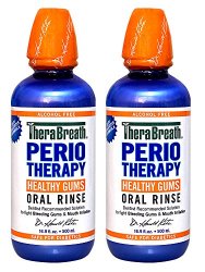 TheraBreath Dentist Recommended PerioTherapy HEALTHY GUMS Oral Rinse, 16.9 Ounce, (Pack of 2)