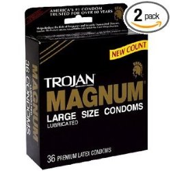 Trojan Condom Magnum Lubricated, 72 Count