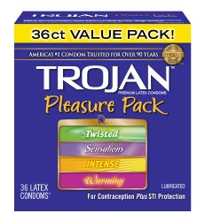 Trojan Condom Pleasure Pack Lubricated, 36 Count