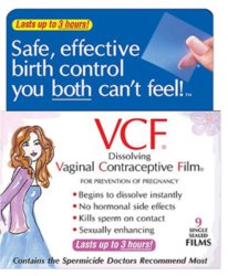 VCF Dissolving Vaginal Contraceptive Films – 9 CT (Pack of 4)