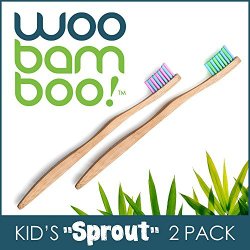 WooBamboo Toothbrush 2-Pack Kid’s Sprout Super Soft