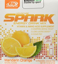 Advocare Spark Energy Drink 14-0.25 oz single serve pouches – Mandarin Orange