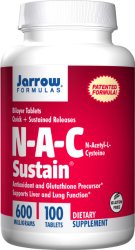 Jarrow Formulas Nac Sustain 600mg, 100 Tablets