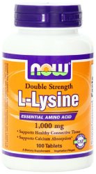 NOW Foods L-Lysine 1000mg, 100 Tablets