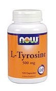 Now Foods L-Tyrosine 500mg, 120-Capsules
