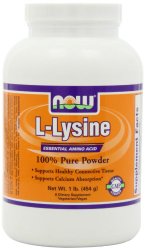 NOW Foods Lysine Powder, 1 Pound